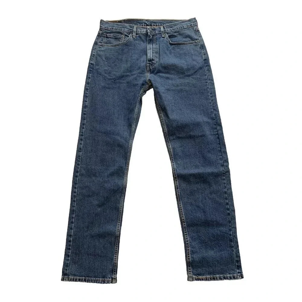 Levi's 505 Men's Blue Regular Fit Straight Leg Jeans Size 36x34 NWT